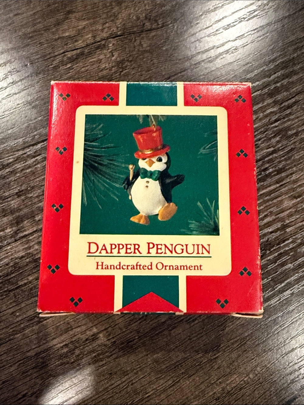 Hallmark Keepsake Ornament Box - Red, Green & Cream
